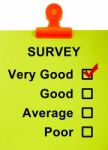 Survey On Clipboard Stock Photo