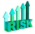 Risk Arrows Show Caution And Danger 3d Rendering Stock Photo