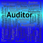 Auditor Job Shows Occupation Auditing And Jobs Stock Photo