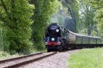 Kingscote, Sussex/uk - May 23 : Rebuilt Bulleid Light Pacific No Stock Photo