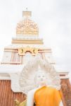 Chedi Prathat Panom With Cloudy Sky In Thailand Public Temple Stock Photo