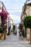 Marbella, Andalucia/spain - July 6 : Street Scene In Marbella Sp Stock Photo
