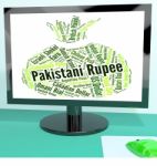 Pakistani Rupee Represents Forex Trading And Banknote Stock Photo