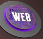 Web Button Shows Websites Online And Control 3d Rendering Stock Photo