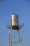 Water Steel Tank Tower Stock Photo