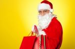 Shopaholic Santa Is Coming To You This Christmas Stock Photo