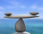 Spa Stones Indicates Healthy Equality And Calmness Stock Photo