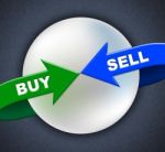 Buy Sell Arrows Shows Retail Purchase And Shop Stock Photo