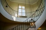 Spiral Staircase At The Wilanow Palace In Warsaw Stock Photo