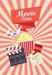 Movie Time Poster Design Stock Photo