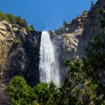 Waterfall In Yosemite National Park Stock Photo