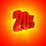 20 Percent Sign Stock Photo