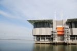 Modern Oceanarium Building In Lisbon, Portugal Stock Photo
