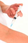 Self Injection Stock Photo