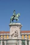 Statue Of King Jos頩n Lisbon Stock Photo
