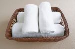 White Towel Stock Photo