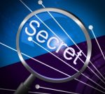 Magnifier Secret Represents Magnify Discreet And Searching Stock Photo