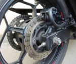 Motorcyclr Back Wheel Detail Stock Photo