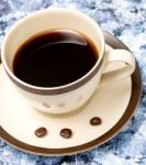 Black Coffee Break Means Breaktime Caffeine And Cafeterias Stock Photo