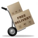 Free Delivery Shows With Our Compliments And Box Stock Photo