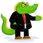 Crocodile Businessman Stock Photo