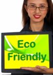 Eco Friendly Computer Message Stock Photo