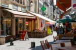 A Typical Colourful Street Scene In Boulogne France Stock Photo