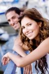 Young Couple Smiling Stock Photo