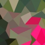 Cerise Red Green Abstract Low Polygon Background Stock Photo