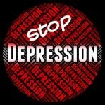 Stop Depression Represents Lost Hope And Anxious Stock Photo