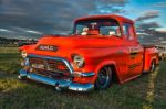 Old American Pickup Truck Parked At Goodwood Stock Photo