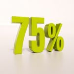 Percentage Sign, 75 Percent Stock Photo