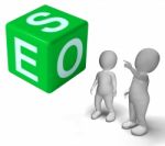 Seo Dice Represents Internet Optimization And Promotion Stock Photo