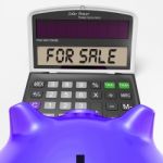 For Sale Calculator Shows Selling Or Listing Stock Photo