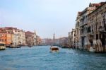 Cruising Down The Grand Canal Venice Stock Photo