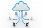 Cloud Computing Devices Stock Photo