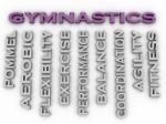 3d Image Gymnastics  Issues Concept Word Cloud Background Stock Photo