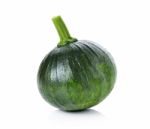 Green Pumpkin Isolated On White Background Stock Photo