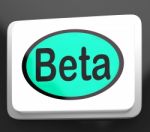 Beta Button Shows Development Or Demo Version Stock Photo