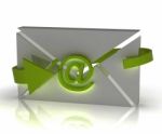 Envelope Sign Shows Internet Communication Message Online Stock Photo