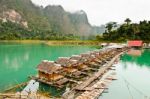 Bamboo Floating Resort Stock Photo