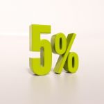 Percentage Sign, 5 Percent Stock Photo