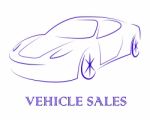 Vehicle Sales Represents Passenger Car And Automobile Stock Photo