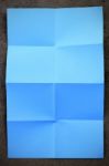 Unfolded Blue Paper Stock Photo