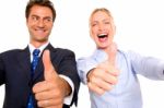 Business Person With Thumb Up Stock Photo