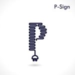 Creative P- Letter Icon Abstract Logo Design  Template Stock Photo