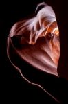 Leaf Shaped Tunnel In Antelope Canyon Stock Photo