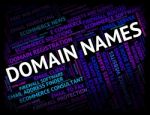 Domain Names Showing Moniker Tag And Designation Stock Photo