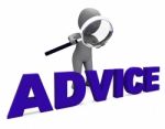 Advice Character Means Guidance Councel Recommend Or Suggest
 Stock Photo