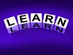 Learn Blocks Show Education Studying And Learning Stock Photo